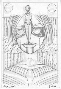 Psychedelic Dreamer #26 in the sketch phase.